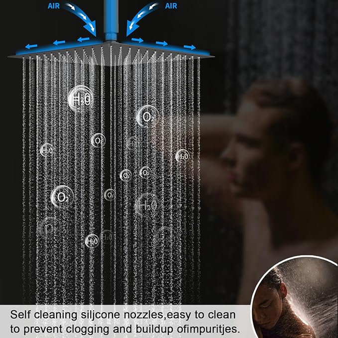 KATAIS Shower Faucet Set Matte Black Shower System