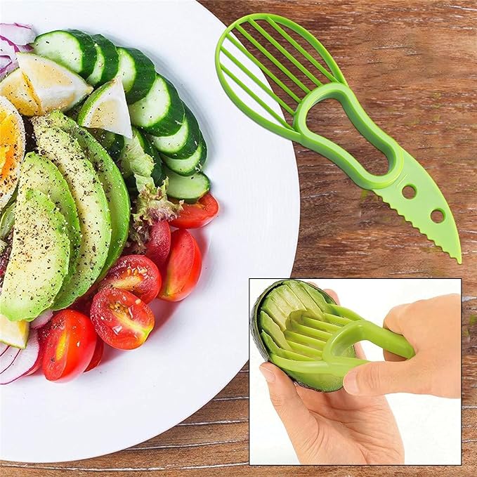 Avocado Slicer for Mashing Avocados Enucleation Making Guacamole(Green)