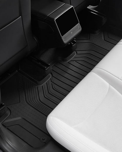 3W Tesla New Model Y Juniper Floor Mats and Cargo Liners, TPE Full Set Floor Liner for New Model Y 2025 2026, Cargo Mats and Seat Back Cover Protector, Car Mats for Tesla Accessories, Vigormold™