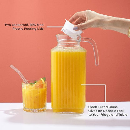 JoyJolt 60oz Glass Pitcher