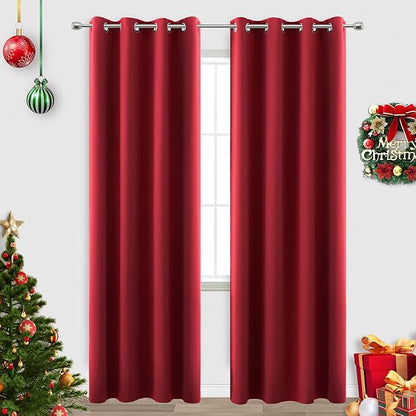 KOUFALL Christmas Curtains for Living Room