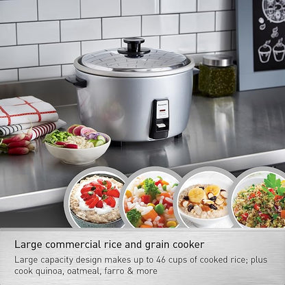 Panasonic Commercial Electric Rice Cooker, 120V Large Capacity 46-Cup, 23-Cup