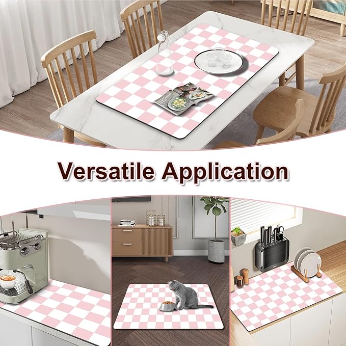 Dish Drying Mat for Kitchen, 16’’ X 18’’ Coffee Bar Mats for Countertop Fit