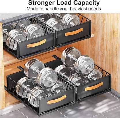 Pull out Cabinet Organizer, Heavy Duty Slide out Pantry Shelves Drawer Storage
