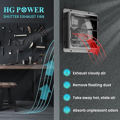 HG Power 12 Inch Shutter Exhaust Fan