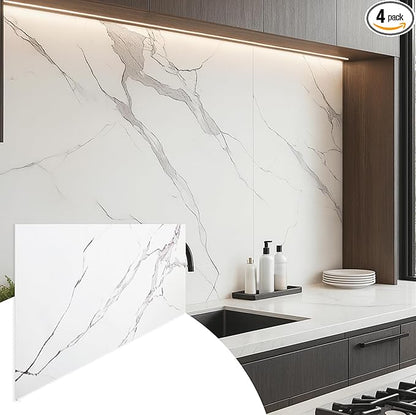 Dundee Deco Faux Marble Wall Panels - 2 ft X 4 ft - Glossy