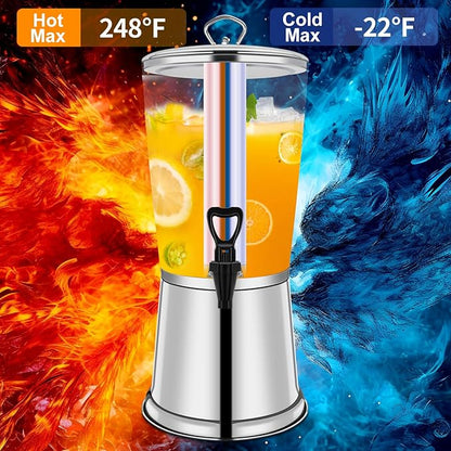 FULIYE Beverage Dispenser with Stand, Drink Dispensers