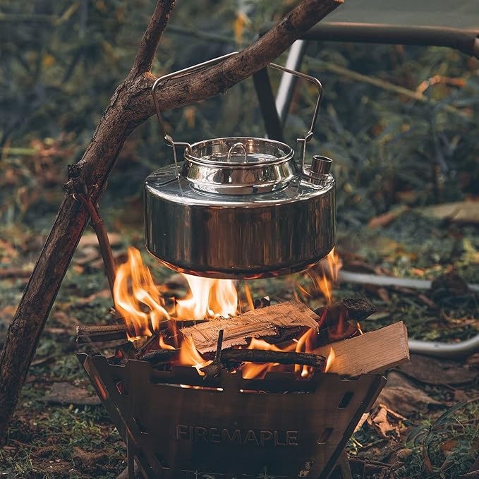 Fire-Maple Antarcti 1.5L Kettle Series | Portable Durable Bushcraft Gear Open Fire Kettle | SUS304 Stainless Steel