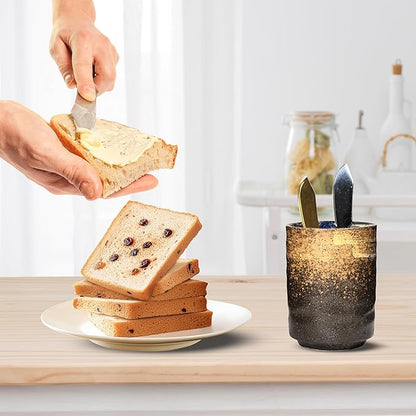 Ceramic Spoon Holder for Coffee Bar, Upright Tea Spoon Holder Cup, Coffee