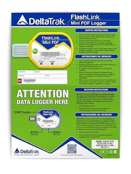 Deltatrak 85 Days USB Temperature Data Logger Recorder in-Transit Trip Single