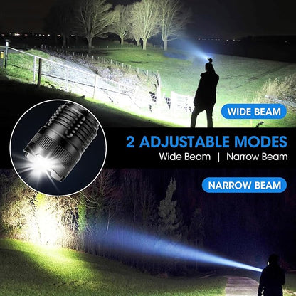 Flashlights Rechargeable LED High Lumens - 4 Pack 90,000LM Super Bright Flashlight, Adjustable Powerful Flash Light with 5 Modes, Waterproof Handheld Flashlight for Home, Camping (4)