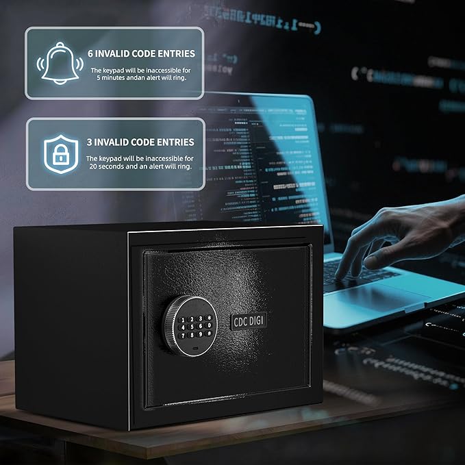 Safe, 1.2Cubic Feet Safe Box, Anti-Theft Digital Security Lock Box