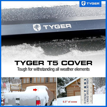 Tyger Auto T5 Tri-Fold Alloy Hardtop Truck Bed Tonneau Cover Compatible with 2015-2026 Chevy Colorado GMC Canyon | 5'2" (62") Bed | TG-BC5C3039