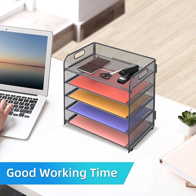 Supeasy 5 Trays Paper Organizer Letter Tray