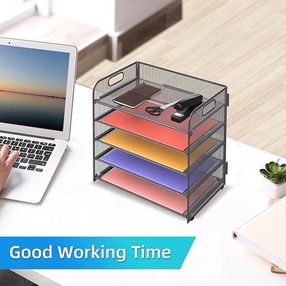 Supeasy 5 Trays Paper Organizer Letter Tray