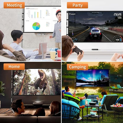 Projector Screen and Stand, GAINVANE 120 inch Portable Projector Screen Indoor