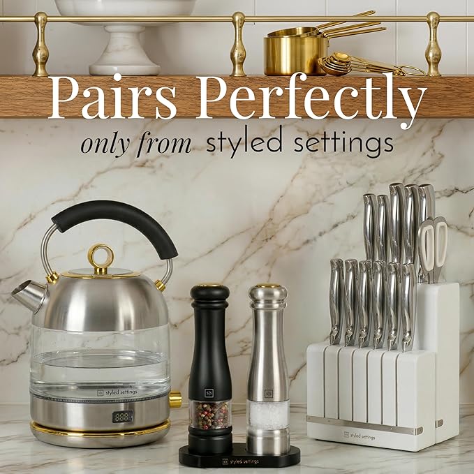 Electric Salt and Pepper Grinder Set