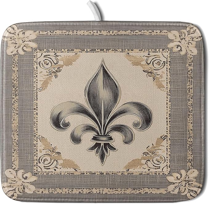 Giwawa Mardi Gras Dish Drying Mat