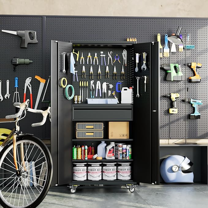 SUXXAN 71" Metal Garage Storage Cabinet
