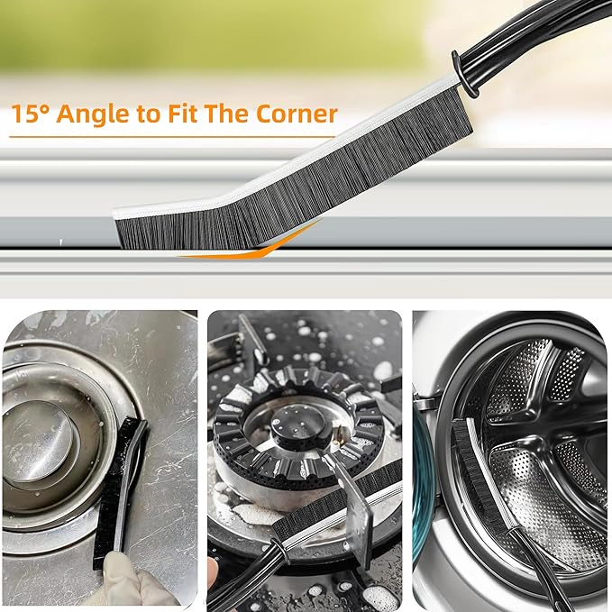 12Pcs Crevice Cleaning Brush Set, Hard Bristle Gap Cleaning Tools, Window & Car