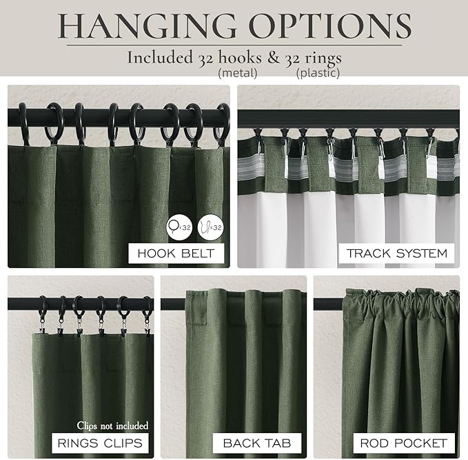 Dark Green Curtains 84 Inches Long