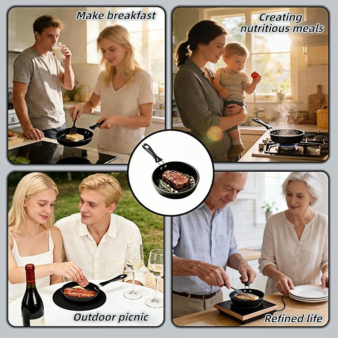 4.7 Inch Mini Skillet, Non-Stick Egg Pan