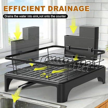 Dish Drying Rack for Kitchen Counter, Dish Rack, Dish Drainer for Kitchen