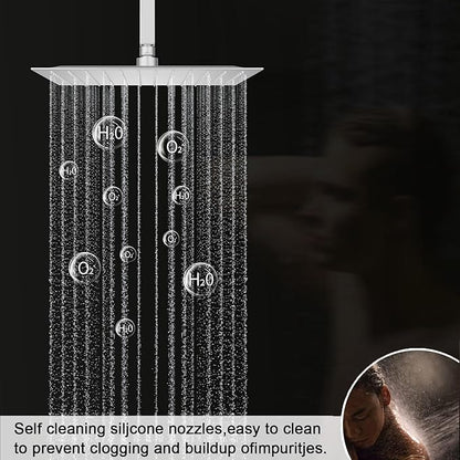 KATAIS Tempreature Display Shower System Brushed Nickel Shower Faucet Set