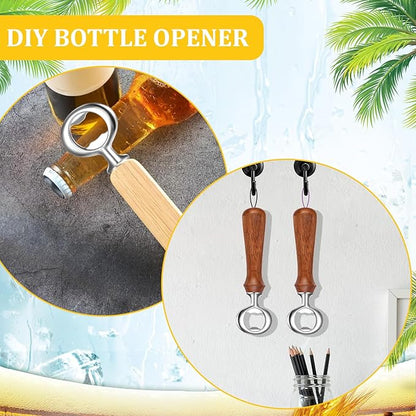 15 PCS Metal Bottle Opener Kit Bulk Stainless Blank Bottle Openers Inserts