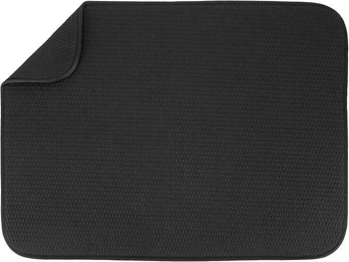 S&T INC. Dish Drying Mat XL, 18” x 24”, Absorbent Microfiber Kitchen Counter Mat