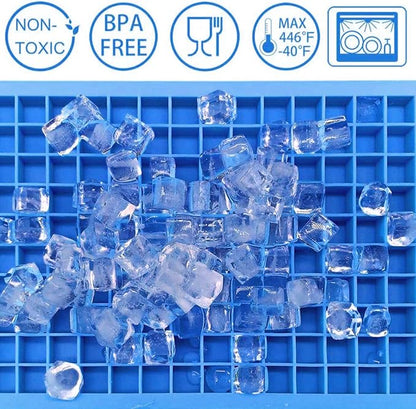 Mini Ice Cube Trays Set of 2-160 Small Ice Cubes Silicone Mold