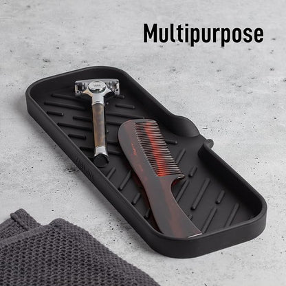 Zulay Kitchen Large Silicone Sponge Holder – Flexible Sink Organizer Tray