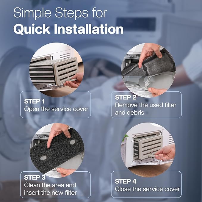 2 Plinth Filter for Miele Dryer T1 Replacement