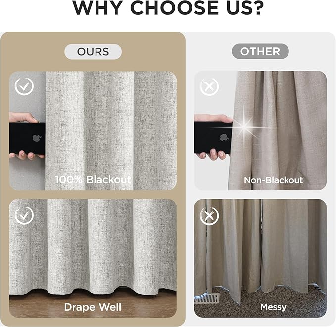 Joydeco Pinch Pleated Curtains