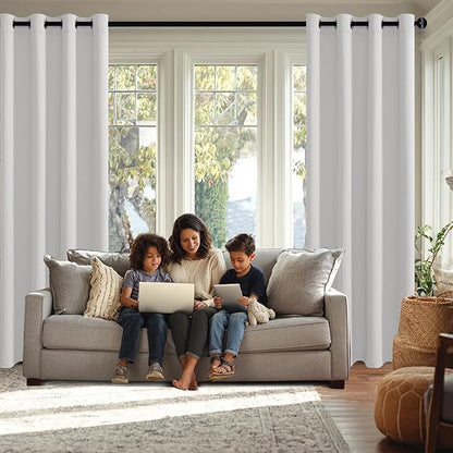 JIUZHEN Blackout Curtain with Tiebacks-Thermal Insulated and Light Blocking