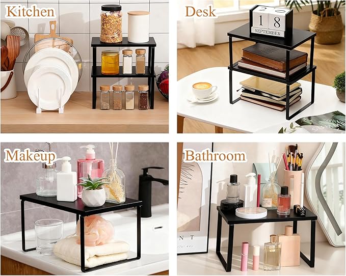 Marsui 4 Pcs Kitchen Organizer Accessories Set Cabinet Organizer Shelf and