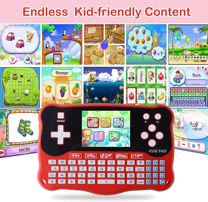 Kids Tablet/Baby Learning Pad with 102 Activities/Toddler Tablet with ABC/Words/Music/Math Interactive Educational Electronic Toys Gifts Handheld Game for Preschool Boys Girls Ages 3-12