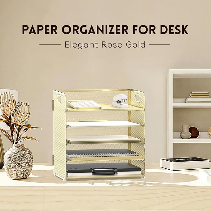 Supeasy 5 Trays Paper Organizer Letter Tray