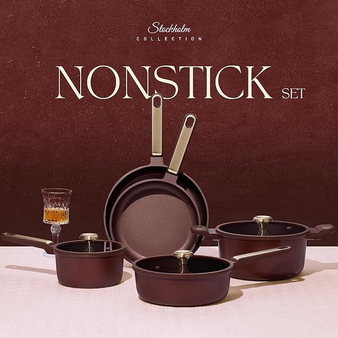 CAROTE Pots and Pans Set Nonstick, Dishwasher, RV/Camping Cookware Set