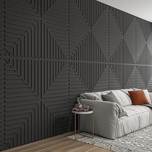 Art3d 12-Pack Drop Ceiling Tiles 2x2 FT, PVC 3D Textured Panels