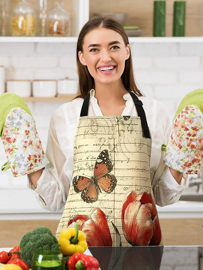 Bencailor 6 Pcs Spring Kitchen Aprons