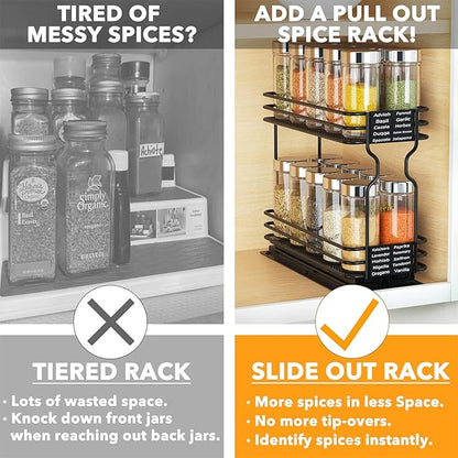 SpaceAid Pull Out Spice Rack Organizer