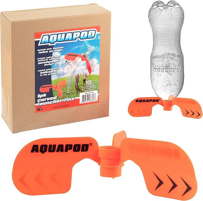 Screw on Curved Water Rocket Fin - Compatible with Any 2 Liter Bottles - Makes Bottle Spiral in Air - Fun Educational STEM Toy & Accessory to Water Rocket Launcher