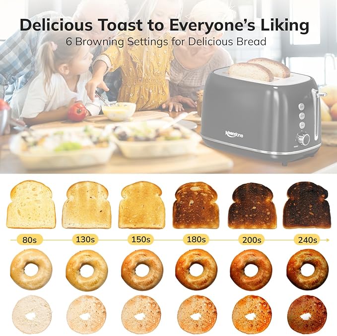2 Slice Retro Stainless Steel Toaster