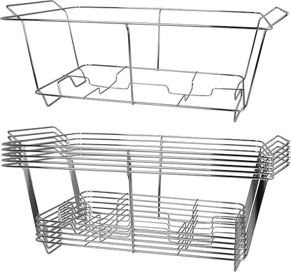 COMFICOVE 6 Pack Chafing Wire Rack Buffet Stand Chrome Frame