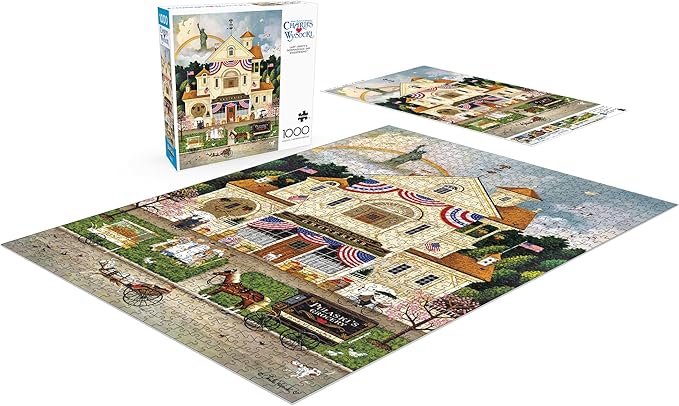 Buffalo Games - Charles Wysocki - Lady Liberty's Independence Day - 1000 Piece Puzzle - Challenging Puzzle Perfect for Game Nights