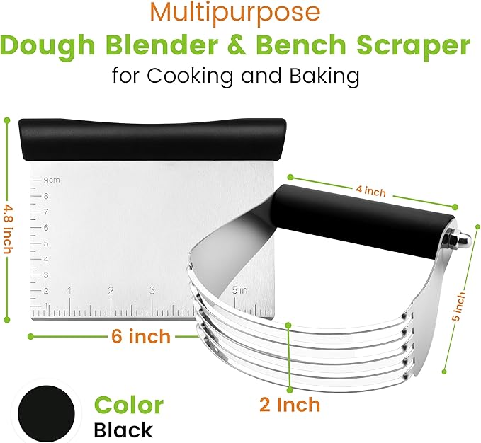 Spring Chef Dough Blender & Pastry Cutter Tool, Stainless Steel Pastry Blender