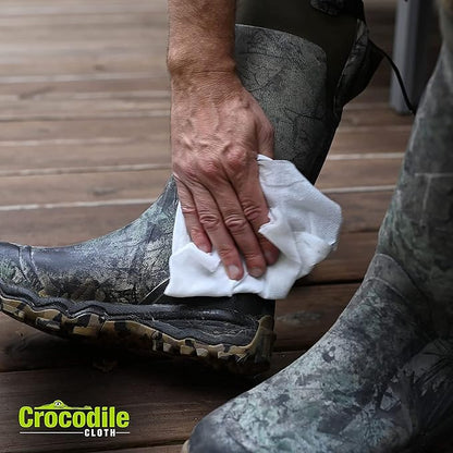 Crocodile Cloth Outdoor Cleaning Wipes ??80 Count Plant-Based Cloths (15"x10"), Skin Safe, Pre-Moistened, Aloe & Vitamin E Infused, Large, Absorbent, Multi-Surface Disposable Wipes