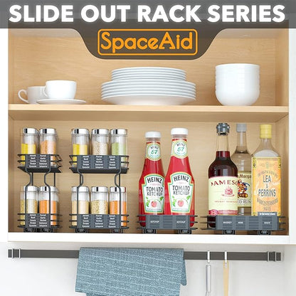 SpaceAid Pull Out Spice Rack Organizer