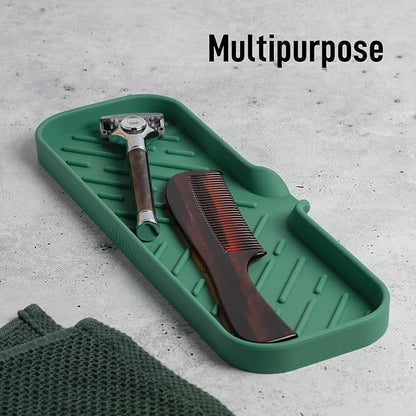 Zulay Kitchen Large Silicone Sponge Holder – Flexible Sink Organizer Tray